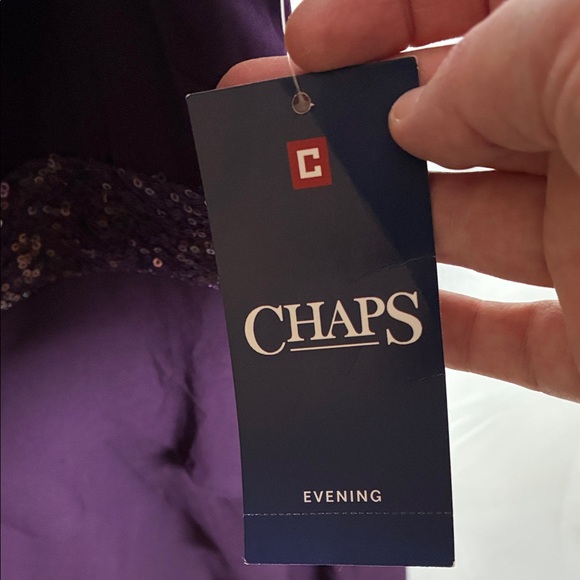 Chaps Deep Purple Layered Mini Dress - Picture 4 of 5